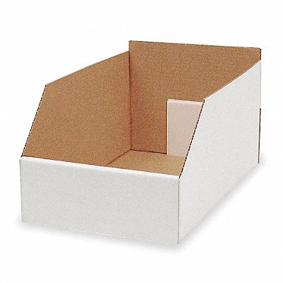 PACKAGING CORPORATION OF AMERICA 3W507 Corr Shelf Bin White Cardboard 8 1/2 in