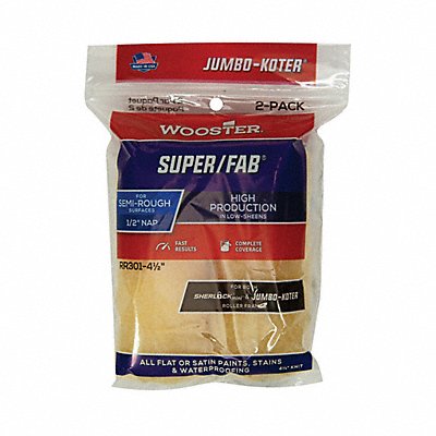 WOOSTER RR301412 Mini Rollers 4 1/2 L 1/2 Nap Knit PK2