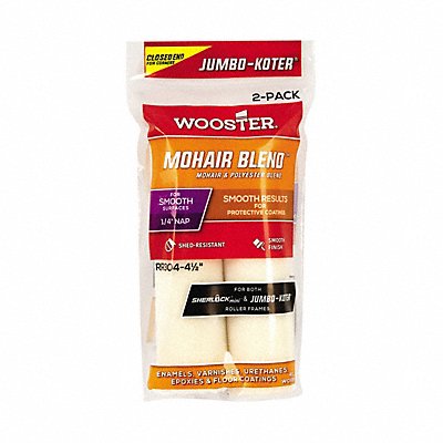 WOOSTER RR304412 Mini Rollers 4 1/ L 1/4 Nap Mohair PK2