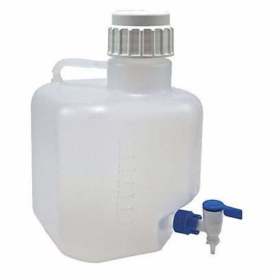 GRAINGER 3WDV2 Carboy 10 L 359 mm H White