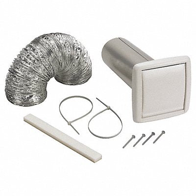 BROAN WVK2A Wall Vent Kit Flexible Duct 5 ft L