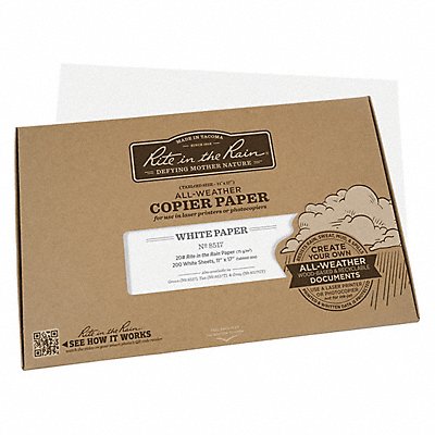 RITE IN THE RAIN 8517 Waterproof Laser Paper 11 x 17 PK200