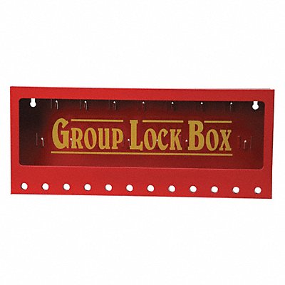 BRADY 105715 Group Lockout Box 12 Locks Max Red