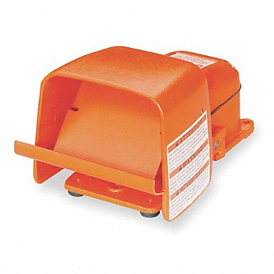 LINEMASTER 511BG Foot Switch Orange CastIron SPDT Momentary