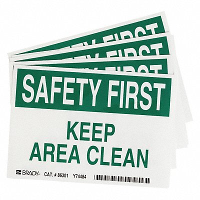 BRADY 86301 Label 3 1/2 in x 5 in Polyester PK5