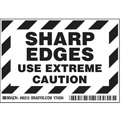 BRADY 86213 Label 3 1/2 in x 5 in Polyester PK5