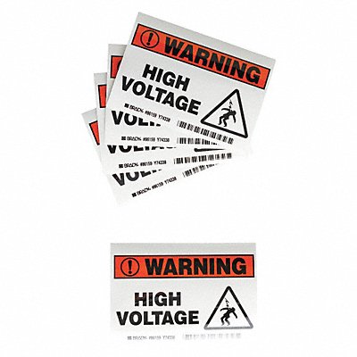 BRADY 86159 Label 3 1/2 inx5 in Polyester PK5