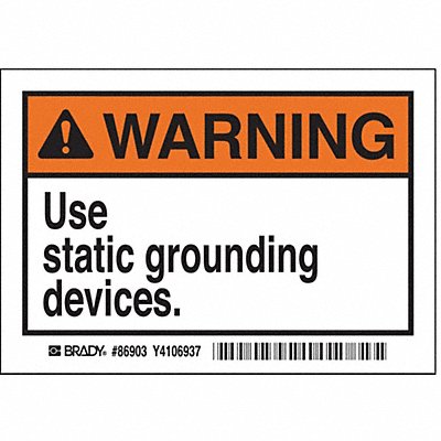 BRADY 86903 Label 3 1/2 inx5 in Polyester PK5