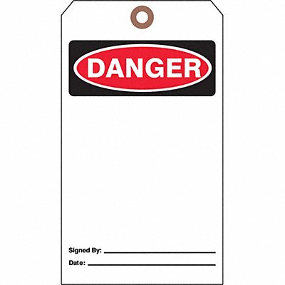 SEE ALL INDUSTRIES DTUFG44 Danger Tag 7 in H 4 in W Cardstock PK25