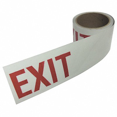 GRAINGER 3XCK9 Floor Tape Red/White 3 inx15 ft Roll