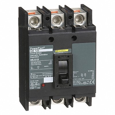 SQUARE D QBL32125 Circuit Breaker 125A 3P 240VAC QB