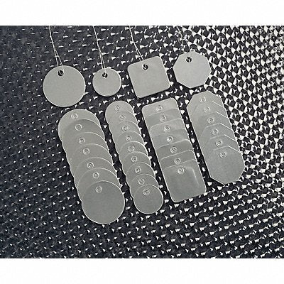 SEE ALL INDUSTRIES TAG125OCT Blank Tag Alum 1 1/4in H 1 1/4in W PK25