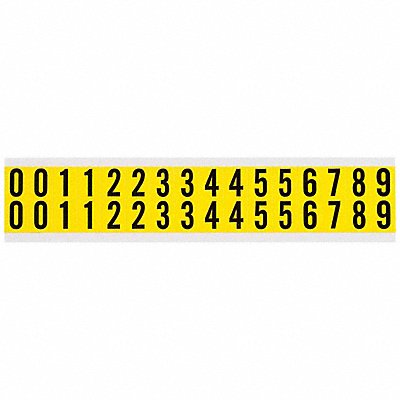 BRADY 34210 Carded Numbers 0 Thru 9 3/4 in H