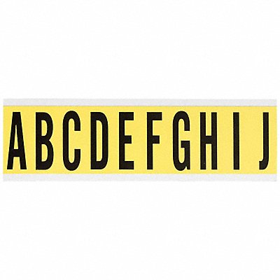 BRADY 34440 Carded Letters A Thru J 2-1/4 in H PK 1