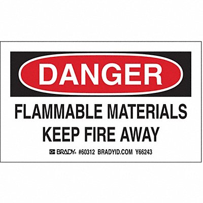 BRADY 60312 Cylinder Label 3 in x 5 in Paper PK10