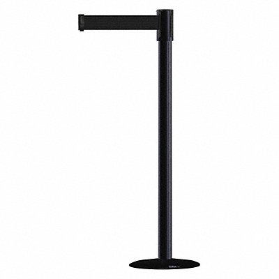 TENSABARRIER 890B333333STDNOB9XC D0007 Barrier Post with Belt 7-1/2 ft L Black