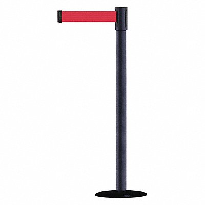TENSABARRIER 890B338989STDNOR5XC D0007 Barrier Post with Belt 7-1/2 ft L Red
