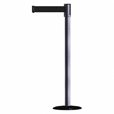 TENSABARRIER 890B337373STDNOB9XC D0007 Barrier Post with Belt 7-1/2 ft L Black
