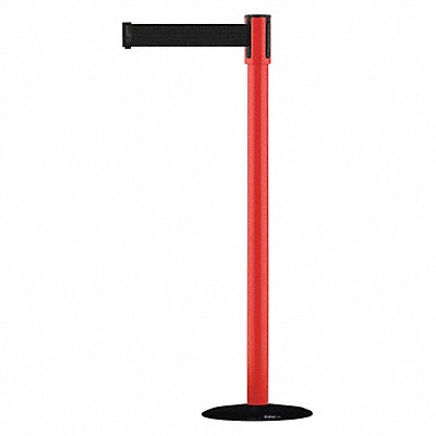 TENSABARRIER 890B332121STDNOB9XC D0007 Barrier Post with Belt 7-1/2 ft L Black