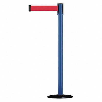 TENSABARRIER 890B332323STDNOR5XC D0007 Barrier Post with Belt 7-1/2 ft L Red