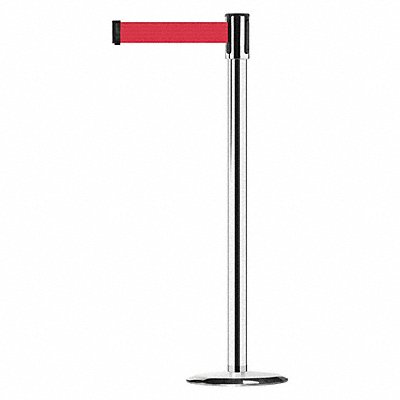 TENSABARRIER 890U1P1P1PSTDNOR5XC D0009 Barrier Post with Belt 7-1/2 ft L Red