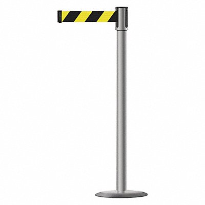 TENSABARRIER 890U3P3P3PSTDNOD4XC Barrier Post w/ Belt 38 in H Metal Base