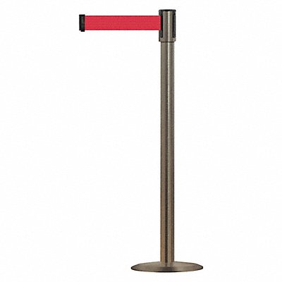 TENSABARRIER 890U3S3S3SSTDNOR5XC D0014 Barrier Post with Belt 7-1/2 ft L Red