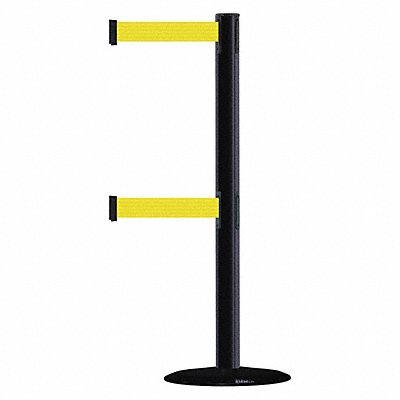 TENSABARRIER 889T2B3333STDNOY5XC D0016 Barrier Post w/ Belt 7-1/2 ft L Yellow
