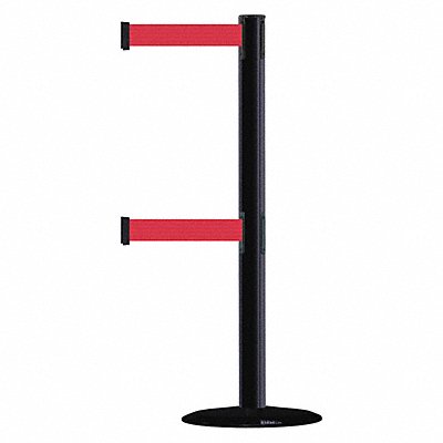 TENSABARRIER 889T2B3333STDNOR5XC D0016 Barrier Post with Belt 7-1/2 ft L Red