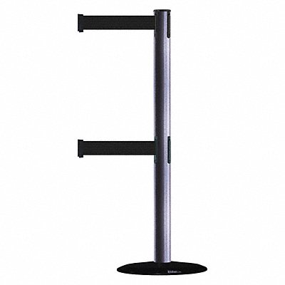 TENSABARRIER 889T2B3373STDNOB9XC D0016 Barrier Post with Belt 7-1/2 ft L Black