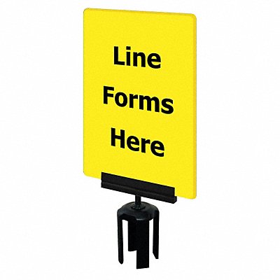 TENSABARRIER S17P357X11VHDSB170133 Acrylic Sign Yellow Line Forms Here