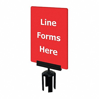 TENSABARRIER S17P217X11VHDSB170133 Acrylic Sign Red Line Forms Here