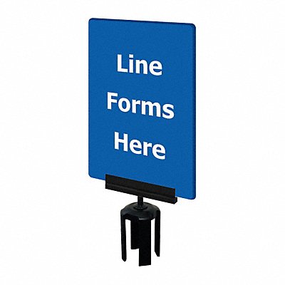 TENSABARRIER S17P237X11VHDSB170133 Acrylic Sign Blue Line Forms Here