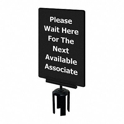TENSABARRIER S15P337X11VHDSB170133 Acrylic Sign Black