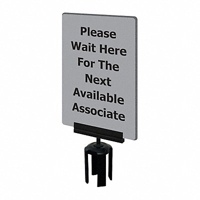 TENSABARRIER S15P367X11VHDSB170133 Acrylic Sign Grey
