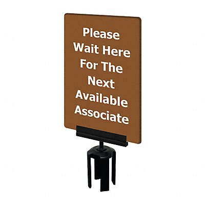 TENSABARRIER S15P467X11VHDSB170133 Acrylic Sign Brown
