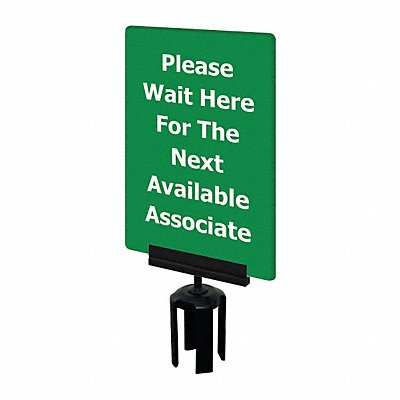 TENSABARRIER S15P287X11VHDSB170133 Acrylic Sign Green