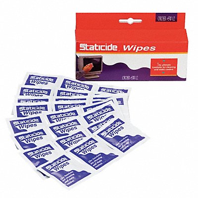 ACL STATICIDE SW12 Staticide Wipes 5 In H x 8 In PK24