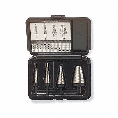 IRWIN 10225 Step Drill Bit Set HSS 1/8-1-3/8 In 4 pc