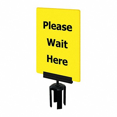 TENSABARRIER S21P357X11VHDSB170133 Acrylic Sign Yellow Please Wait Here