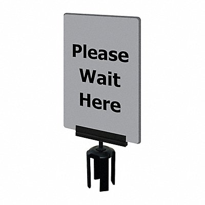 TENSABARRIER S21P367X11VHDSB170133 Acrylic Sign Grey Please Wait Here