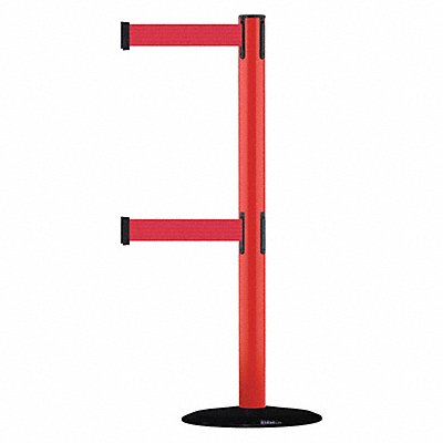 TENSABARRIER 889T2B3321STDNOR5XC D0016 Barrier Post with Belt 7-1/2 ft L Red