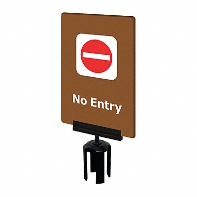TENSABARRIER S14P467X11VHDSB170133 Acrylic Sign Brown No Entry