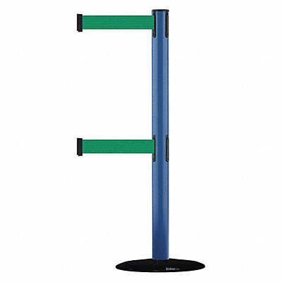 TENSABARRIER 889T2B3323STDNOG6XC D0016 Barrier Post with Belt 7-1/2 ft L Green