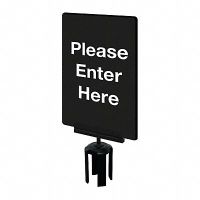 TENSABARRIER S01P337X11VHDSB170133 Acrylic Sign Black Please Enter Here