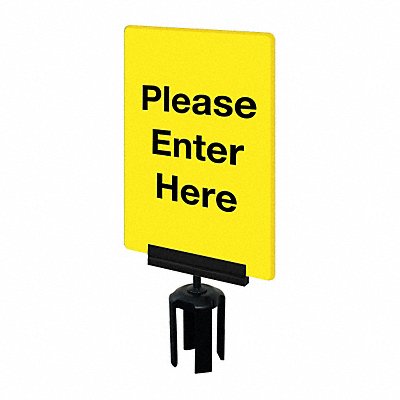 TENSABARRIER S01P357X11VHDSB170133 Acrylic Sign Yellow Please Enter Here