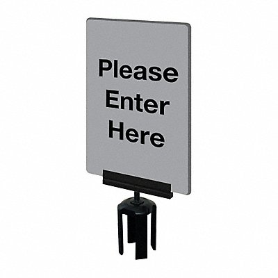 TENSABARRIER S01P367X11VHDSB170133 Acrylic Sign Grey Please Enter Here