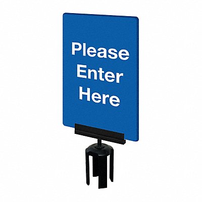 TENSABARRIER S01P237X11VHDSB170133 Acrylic Sign Blue Please Enter Here