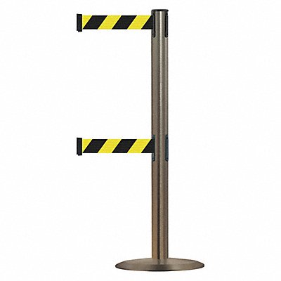 TENSABARRIER 889T2U3S3SSTDNOD4XC Barrier Post w/ Belt 38 in H Metal Base