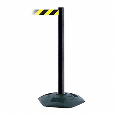 TENSABARRIER 88633STDNOD4XC D0032 Barrier Post with Belt PVC Black